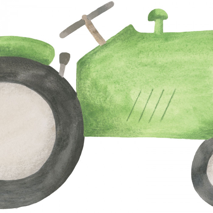 Papel tapiz, Papel tapiz niños, Once Upon a Time, DECOR PRE-ENCOLLE GREEN TRACTOR